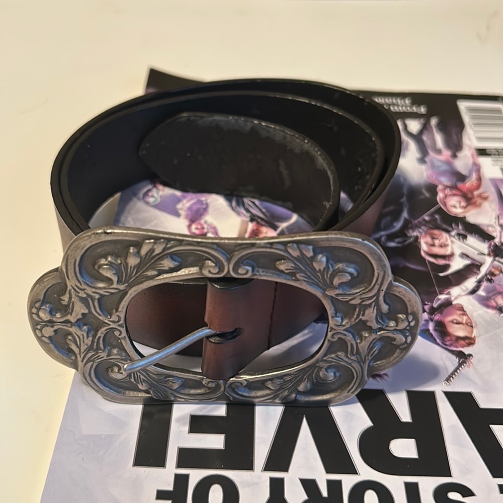 A belt with a nice belt buckle